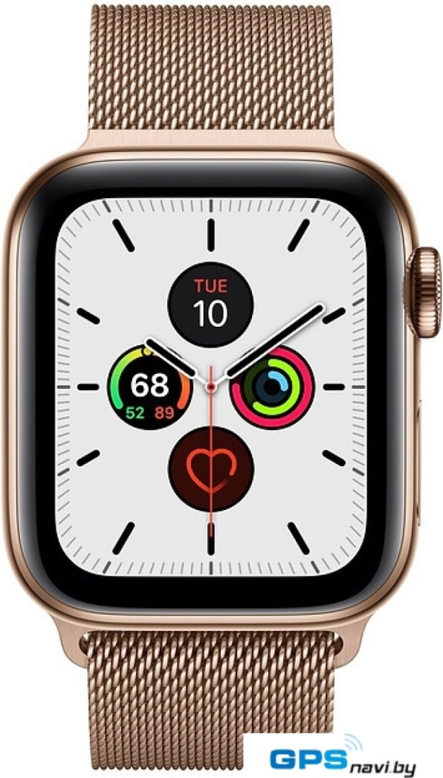 Умные часы Apple Watch Series 5 LTE 40 мм (сталь золотистый/миланский золотой)