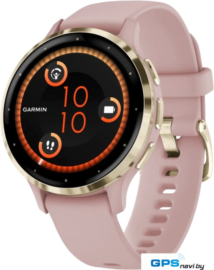 Умные часы Garmin Venu 3S (розовый, с силиконовым ремешком)