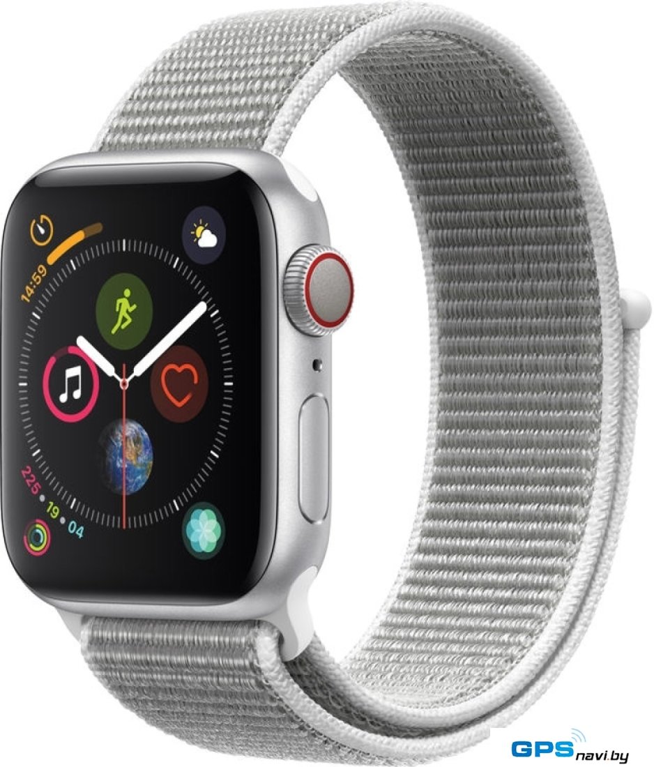 Умные часы Apple Watch Series 4 LTE 40 мм (алюминий серебристый/белая ракушка)