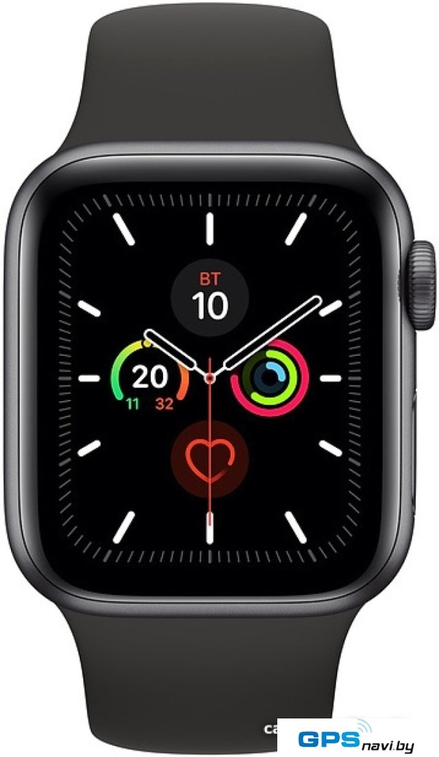 Умные часы Apple Watch Series 5 40 мм (алюминий серый космос/черный спортивный)