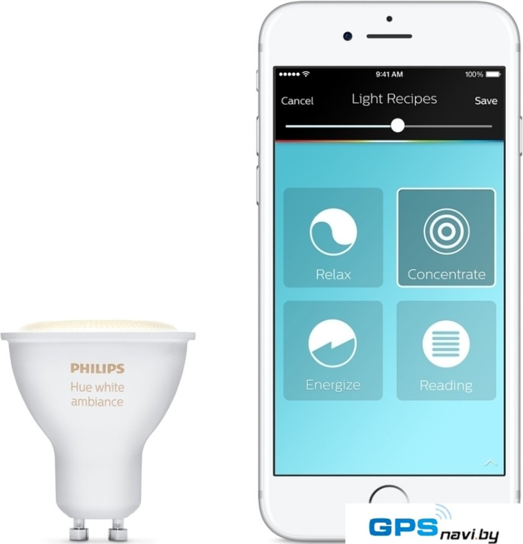 Светодиодная лампочка Philips Hue White Ambiance GU10 5.5 Вт