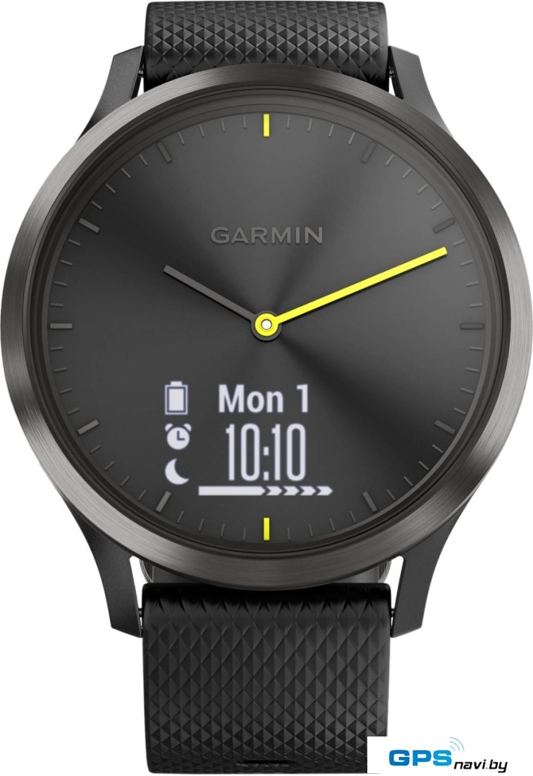 Гибридные умные часы Garmin Vivomove HR Sport L (черный)