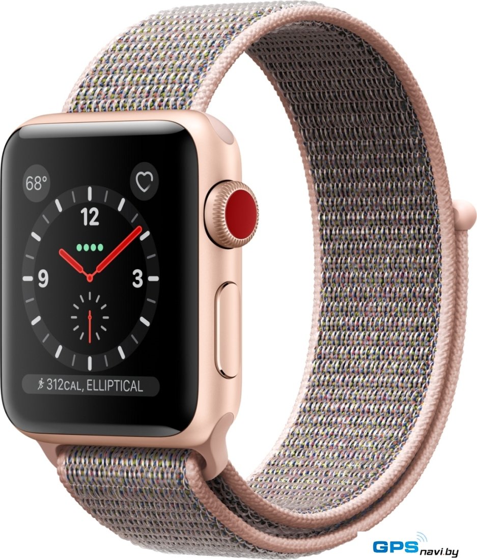 Умные часы Apple Watch Series 3 LTE 38 мм (алюминий/розовый песок нейлон)