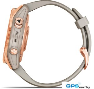 Умные часы Garmin Fenix 7S Solar 42 мм (розовое золото/песочный)