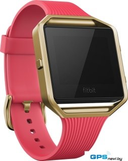 Ремешок Fitbit тонкий с рамкой для Fitbit Blaze (L, розовый/золотистый)
