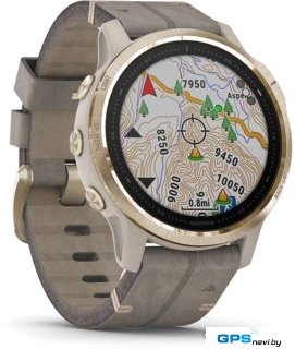 Умные часы Garmin Fenix 6s Sapphire (золотистый/серый)
