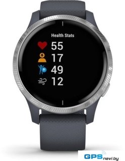 Умные часы Garmin Venu (синий гранит/серебристый)