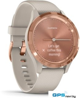 Гибридные умные часы Garmin Vivomove 3S (розовое золото/песочный)