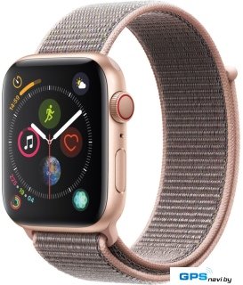 Умные часы Apple Watch Series 4 LTE 44 мм (алюминий золотистый/нейлон розовый)