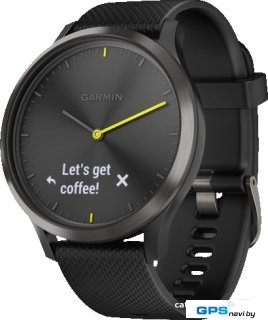Гибридные умные часы Garmin Vivomove HR Sport L (черный)