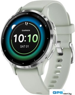 Умные часы Garmin Venu 3S (шалфей, с силиконовым ремешком)