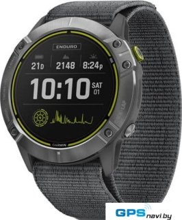 Профессиональные умные часы Garmin Enduro (серая сталь/серый ремешок UltraFit)