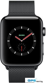 Умные часы Apple Watch Series 3 LTE 42 мм (сталь черный космос/миланский браслет)