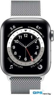 Умные часы Apple Watch Series 6 LTE 40 мм (сталь серебристый/миланский серебро)