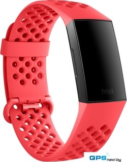 Ремешок Fitbit спортивный для Fitbit Charge 3 (S, scarlet)