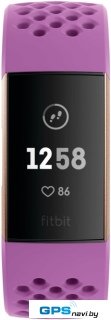Фитнес-браслет Fitbit Charge 3 (розовое золото/фиолетовый)