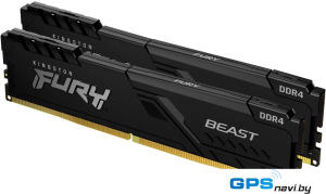 Оперативная память Kingston FURY Beast 2x8GB DDR4 PC4-28800 KF436C17BBK2/16