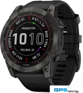 Умные часы Garmin Fenix 7X Sapphire Solar 51 мм (серый карбон/черный)