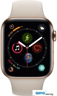 Умные часы Apple Watch Series 4 LTE 44 мм (сталь золотистый/бежевый)