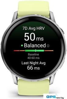 Умные часы Garmin Venu 4 45 мм (серебристый/желтый)