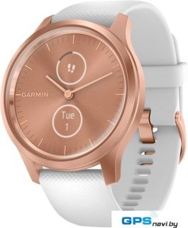 Гибридные умные часы Garmin Vivomove Style (розовое золото/белый)