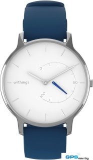Гибридные умные часы Withings Move Timeless Chic (белый, серебристый/синий)