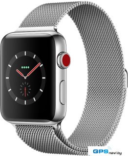 Умные часы Apple Watch Series 3 LTE 38 мм (сталь/миланский браслет)