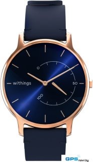 Гибридные умные часы Withings Move Timeless Chic (синий, золотистый/синий)