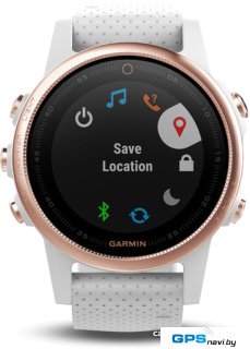 Умные часы Garmin Fenix 5S Sapphire 42mm (золотистый/белый) [010-01685-17]