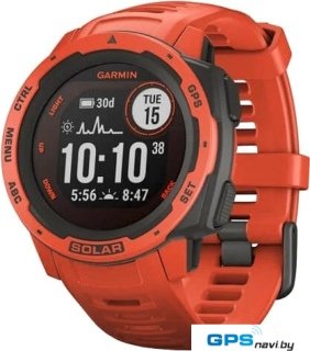 Умные часы Garmin Instinct Solar (красное пламя)