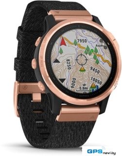 Умные часы Garmin Fenix 6s Sapphire (розовое золото/черный)