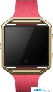 Ремешок Fitbit тонкий с рамкой для Fitbit Blaze (L, розовый/золотистый)