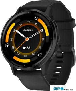Умные часы Garmin Venu 3 (черный, с силиконовым ремешком)