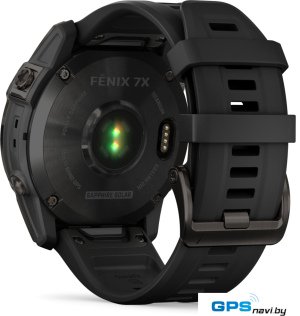 Умные часы Garmin Fenix 7X Sapphire Solar 51 мм (черный титан/черный)