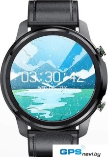 Умные часы Lemfo LF26 (черный/кожаный браслет)