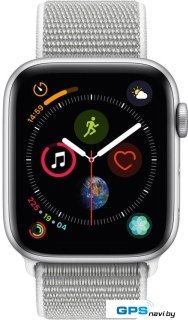 Умные часы Apple Watch Series 4 LTE 44 мм (алюминий серебристый/белая ракушка)