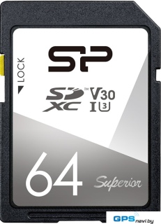 Карта памяти Silicon-Power Superior SDXC SP064GBSDXCV3V10 64 GB