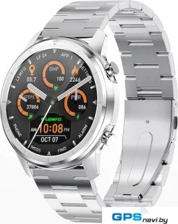 Умные часы Lemfo LF26 (серебристый/металлический браслет)