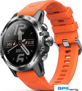 Умные часы Coros Vertix (серый/оранжевый, силиконовый ремешок)
