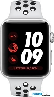 Умные часы Apple Watch Nike+ LTE 38 мм (серебристый алюминий/черный, белый)