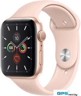 Умные часы Apple Watch Series 5 44 мм (алюминий золотистый/розовый песок)