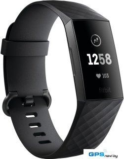 Фитнес-браслет Fitbit Charge 3 (черный/графитовый)