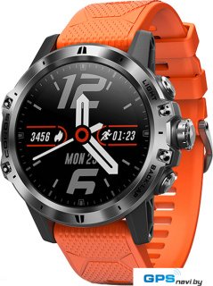 Умные часы Coros Vertix (серый/оранжевый, силиконовый ремешок)