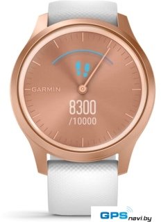 Гибридные умные часы Garmin Vivomove Style (розовое золото/белый)