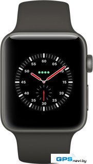 Умные часы Apple Watch Series 3 LTE 42 мм (серый керамический/черный)