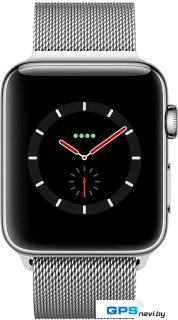 Умные часы Apple Watch Series 3 LTE 38 мм (сталь/миланский браслет)