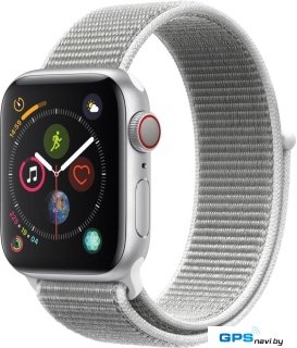 Умные часы Apple Watch Series 4 LTE 40 мм (алюминий серебристый/белая ракушка)