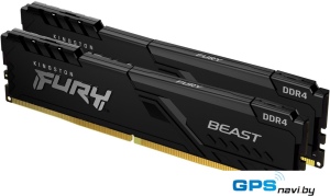 Оперативная память Kingston FURY Beast 2x16ГБ DDR4 3200 МГц KF432C16BB1K2/32WP