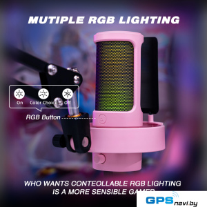 Проводной микрофон FIFINE A8T (розовый)