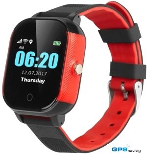 Умные часы Smart Baby Watch GW700S (черный/красный)